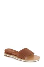 Women's Pelle Moda 'jade' Fringe Slide Sandal .5 M - Brown