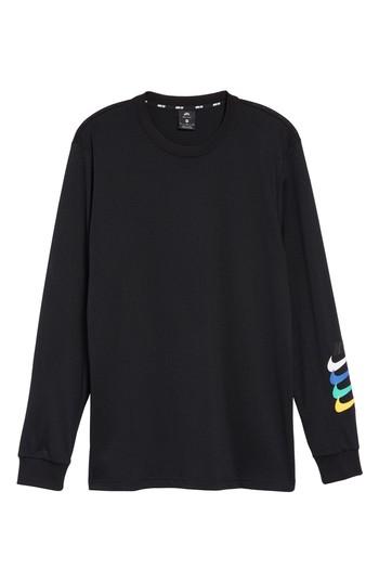 Men's Nike Sb Dry Gfx Long Sleeve T-shirt - Black