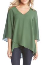 Women's Karen Kane Faux Wrap Top - Green