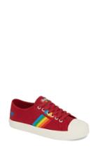 Women's Gola Coaster Rainbow Striped Sneaker M - Red