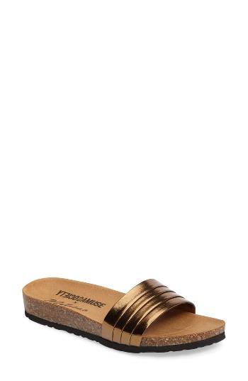 Women's Amuse Society X Matisse Santos Slide Sandal M - Metallic
