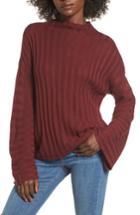 Women's Bp. Wide Rib Mock Neck Sweater - Red