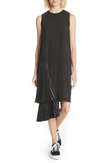 Women's Clu Pleat Side Shift Dress - Black