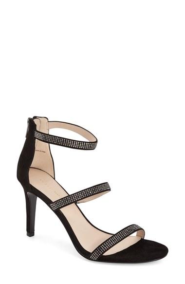 Women's Pelle Moda 'dalia' Three Strap Sandal M - Black