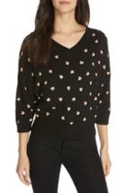 Women's Kate Spade New York Heartbeat Silk Blend Sweater, Size - Black