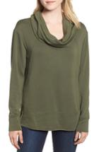 Women's Caslon Cowl Neck Sweatshirt, Size - Green