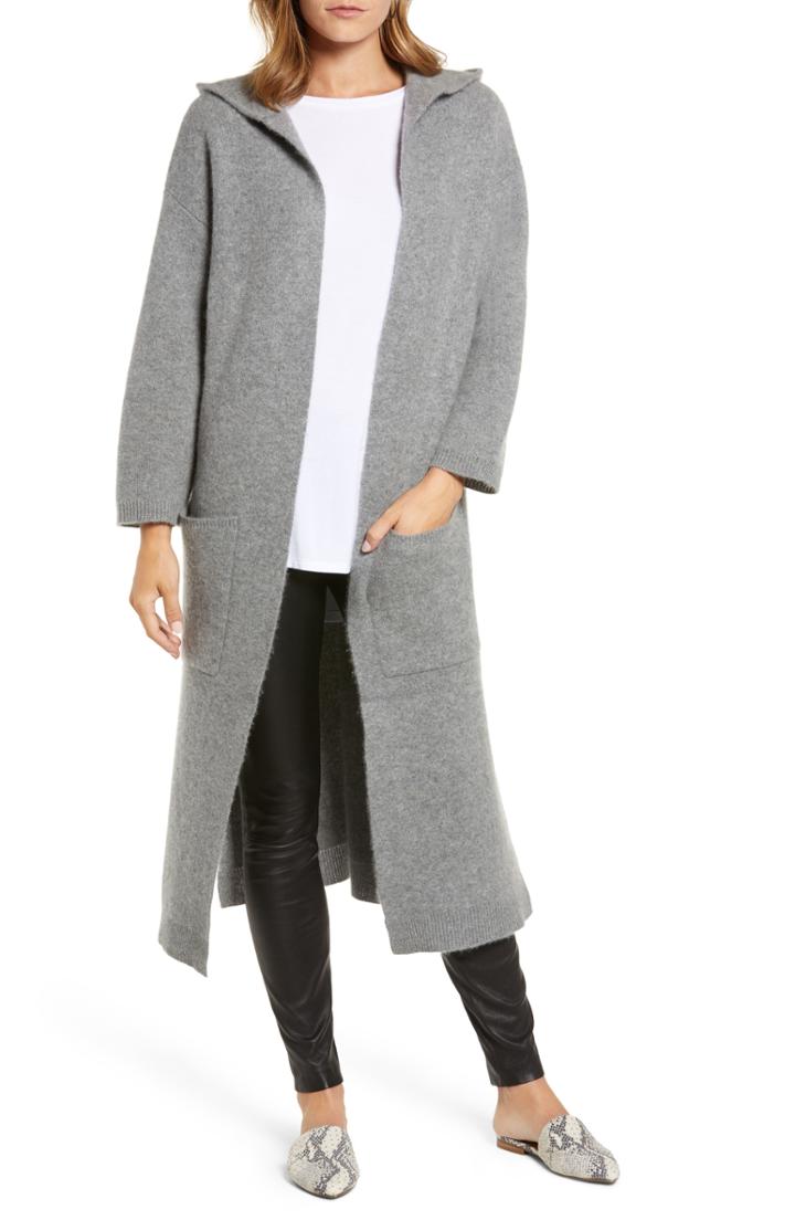 Women's Halogen Cashmere Hooded Duster