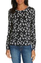 Women's Rebecca Taylor Cheetah Print Sweater - Black