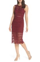 Women's Bardot Mariano Lace Sheath Dress - Red