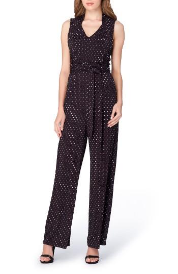 Women's Tahari Jersey Jumpsuit - Black