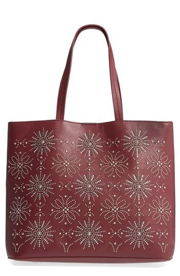 Chelsea28 Starburst Faux Leather Tote & Zip Pouch - Burgundy