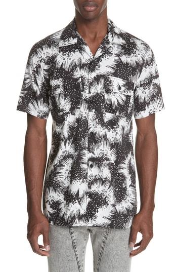 Men's Givenchy Print Camp Shirt - White