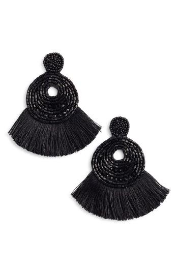 Women's Tasha Seedbead Tassel Fan Earrings