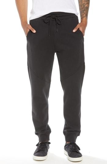 Men's Hudson Slim Fit French Terry Jogger Pants - Black