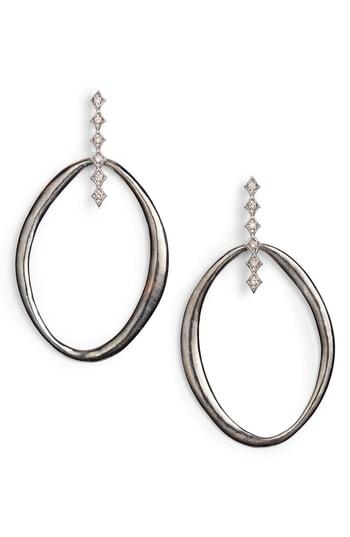 Women's Armenta New World Large Pointed Oval Earrings