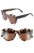 Women's D'blanc Modern Lover 49mm Cat-eye Sunglasses - Snow Leopard/ Brown