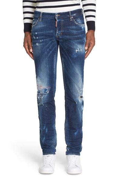 Men's Dsquared2 Micro Stitch Slim Fit Jeans