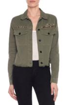 Women's Joe's Frayed Crop Denim Flight Jacket