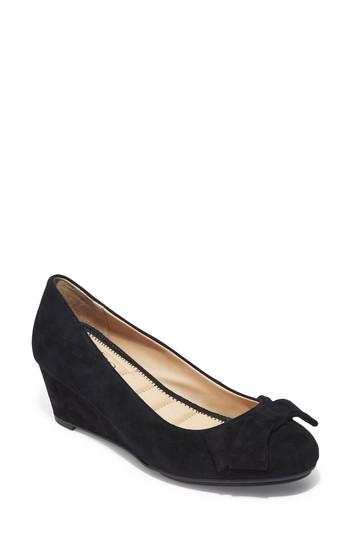 Women's Me Too Bow Embellished Wedge M - Black