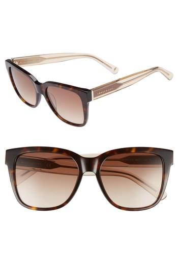 Women's Longchamp 55mm Gradient Lens Square Sunglasses - Dark Havana