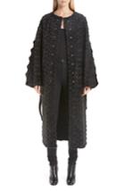 Women's Noir Kei Ninomiya Reversible Floral Faux Fur Coat - Black