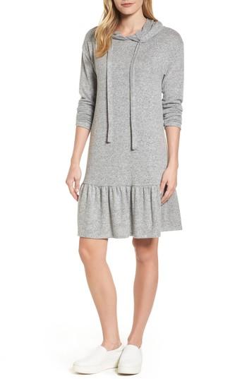 Women's Caslon Drop Waist Hooded Dress - Grey