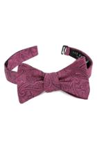 Men's Ted Baker London Woven Silk Bow Tie, Size - Pink
