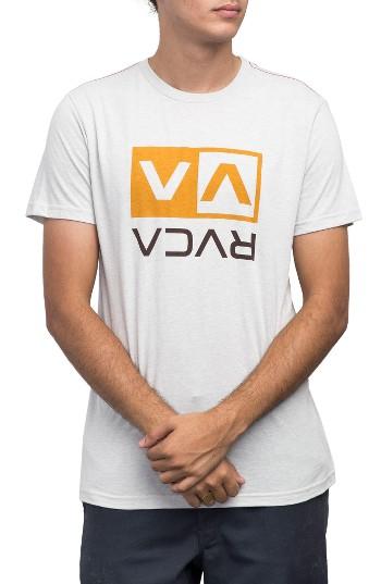 Men's Rvca Two Color Flipped Box T-shirt - Grey