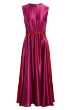 Women's Roksanda Keeva Silk Satin Midi Dress Us / 10 Uk - Purple