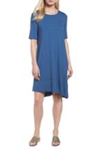 Women's Eileen Fisher Jersey Asymmetrical A-line Dress, Size - Blue
