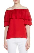Women's Maje Locao Off The Shoulder Top - Red