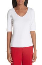 Women's Emporio Armani Stretch Jersey Tee Us / 38 It - White