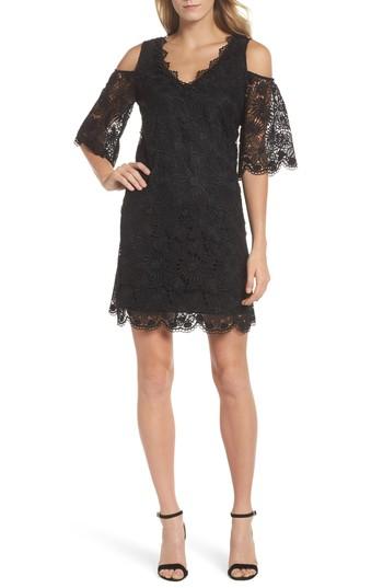 Women's Kobi Halperin Edna Cold Shoulder Lace Dress - Black