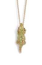 Women's Kate Spade New York Swamped Pave Alligator Pendant Necklace