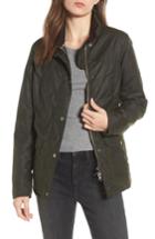 Women's Barbour Sandsend Waxed Cotton Utility Jacket Us / 16 Uk - Green