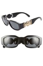 Men's Versace 53mm Square Sunglasses - Black