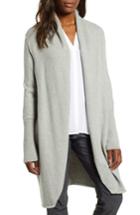 Women's Chaus Shawl Collar Cotton Blend Cardigan - Grey