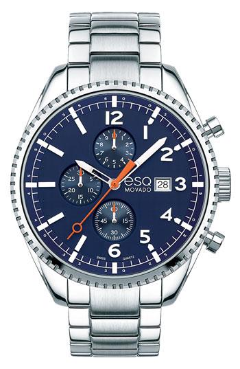 Esq Movado 'catalyst' Chronograph Bracelet Watch Silver/