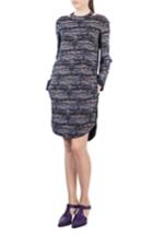 Women's Akris Punto Choker Neck Print Dress - Black