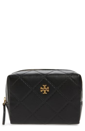Tory Burch Small Georgia Leather Makeup Bag