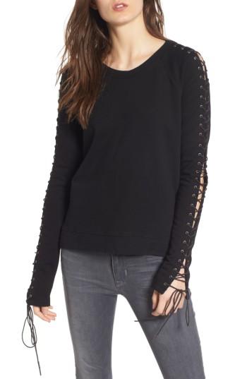 Women's Pam & Gela Lace-up Sleeve Sweatshirt