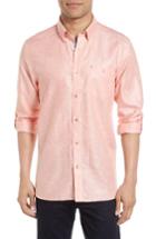 Men's Ted Baker London Laavno Extra Slim Fit Linen Blend Sport Shirt (s) - Pink
