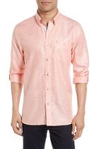Men's Ted Baker London Laavno Extra Slim Fit Linen Blend Sport Shirt (s) - Pink