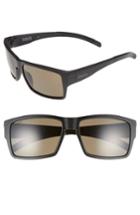 Women's Smith 'outlier Xl' 56mm Polarized Sunglasses - Matte Black/ Polarized Green