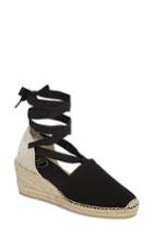 Women's Toni Pons Valencia Wraparound Espadrille Wedge Eu - Black