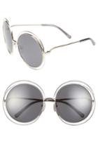 Women's Chloe 62mm Oversize Sunglasses - Gold/ Transparent Grey