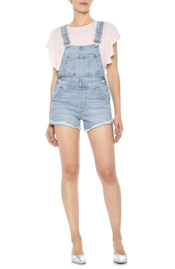 Women's Joe's Short Denim Overalls - Blue