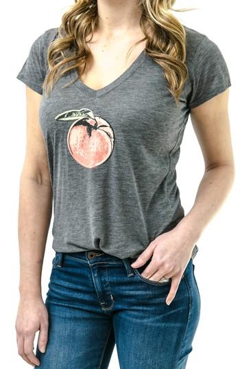 Women's Produce First Trimester Peach Maternity Tee - Grey