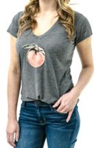 Women's Produce First Trimester Peach Maternity Tee - Grey