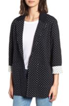 Women's J.crew Dot Jacquard Sweater Blazer, Size - Blue